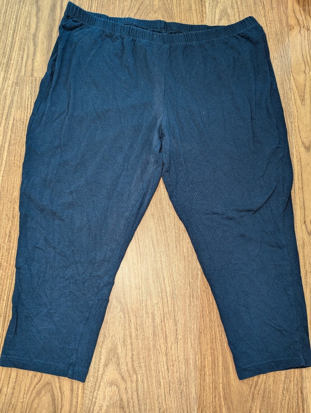 2X Navy Blue Stretch Capri Leggings